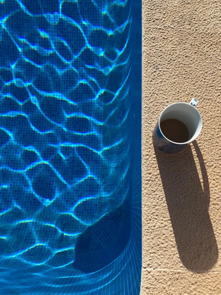 Coffee by the pool